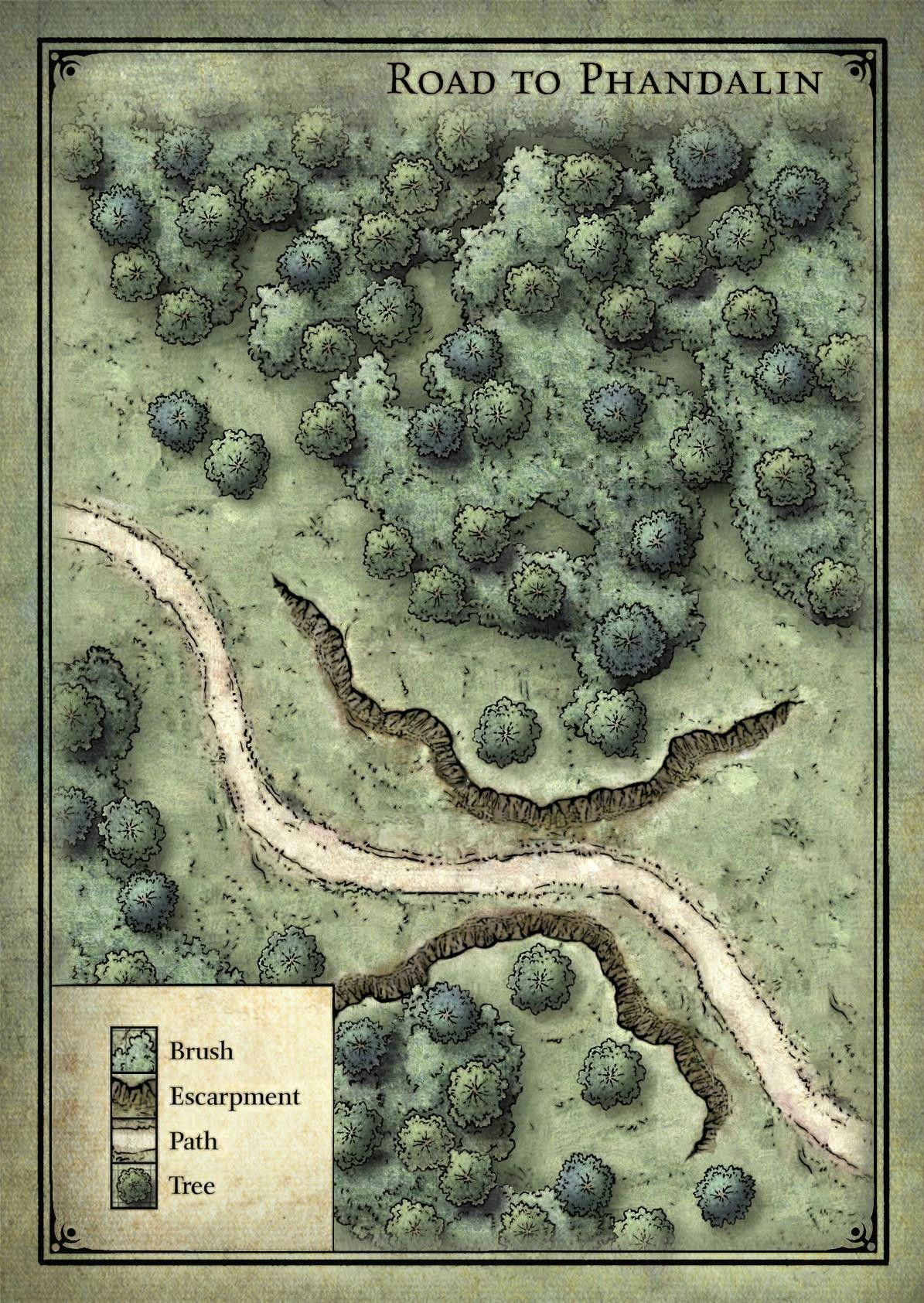 Goblin Ambush Map Lost Mine Of Phandelver Dnd World Map Fantasy 