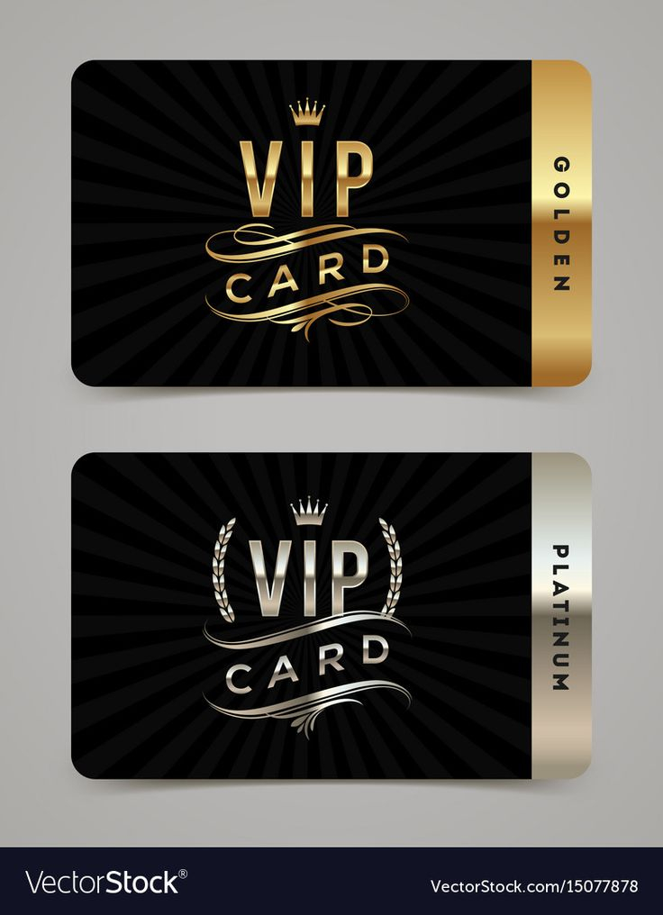 Golden And Platinum Vip Card Template Royalty Free Vector affiliate
