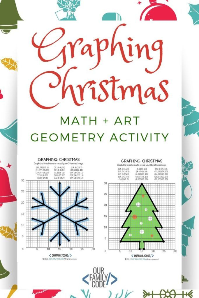 Graphing Christmas Coordinates Math Art Activity Our Family Code 