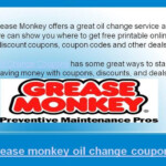 Grease Monkey Oil Change Coupons And Deals authorSTREAM