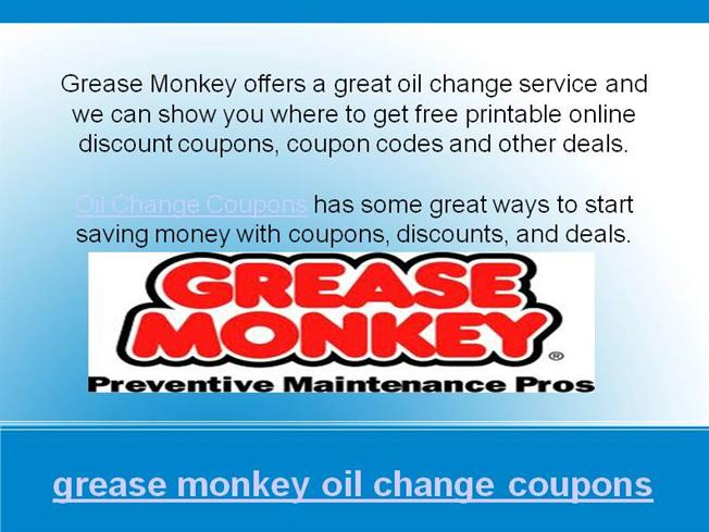 Grease Monkey Oil Change Coupons And Deals authorSTREAM