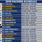 Green Bay Packers Release 2019 Schedule