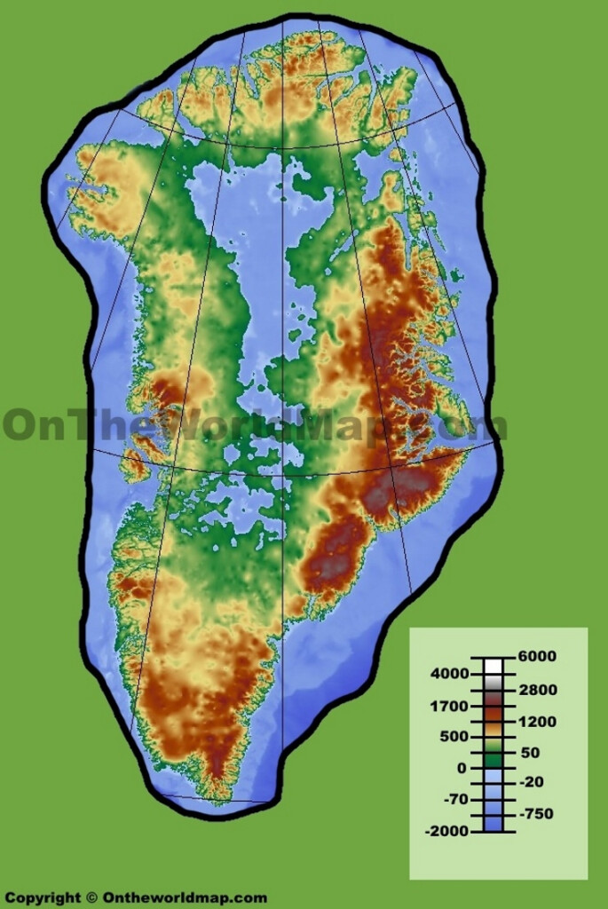 Greenland Physical Map