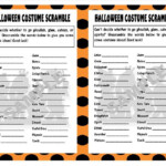 Halloween Costume Scramble Printable Game Word Scramble Halloween