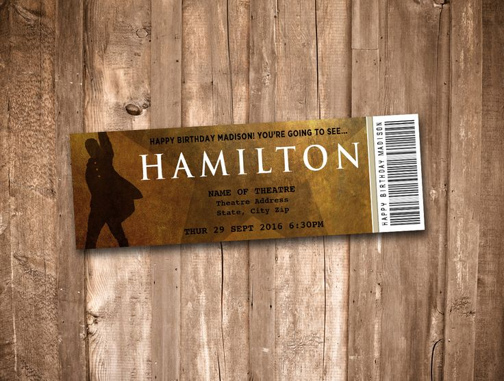 Hamilton An American Musical Souvenir Theater Tickets Theater