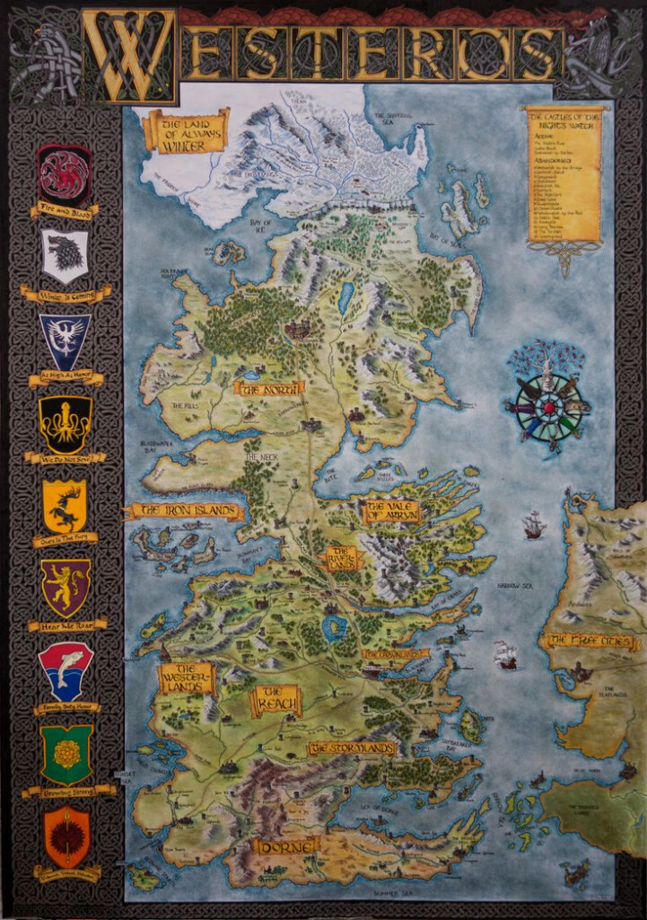 Hand Drawn Westeros Map Complete And Finished Map By Klaradox On 