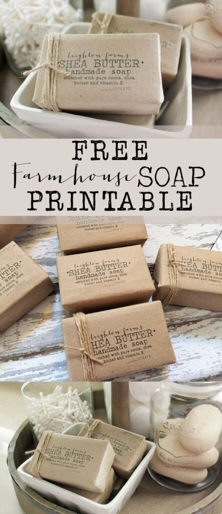 Handmade Soap Label Template Beautiful Free Farmhouse Soap Printable 