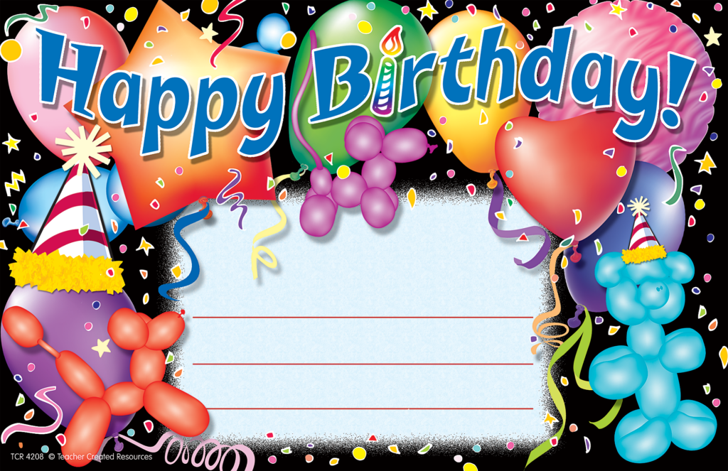 Happy Birthday 3 Awards TCR4208 Teacher Created Resources