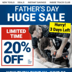 Harbor Freight Tools Fathers Day Huge Sale Hurry 3 Days Left 20