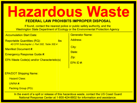 Hazardous Waste Label Templates Luxuryfasr