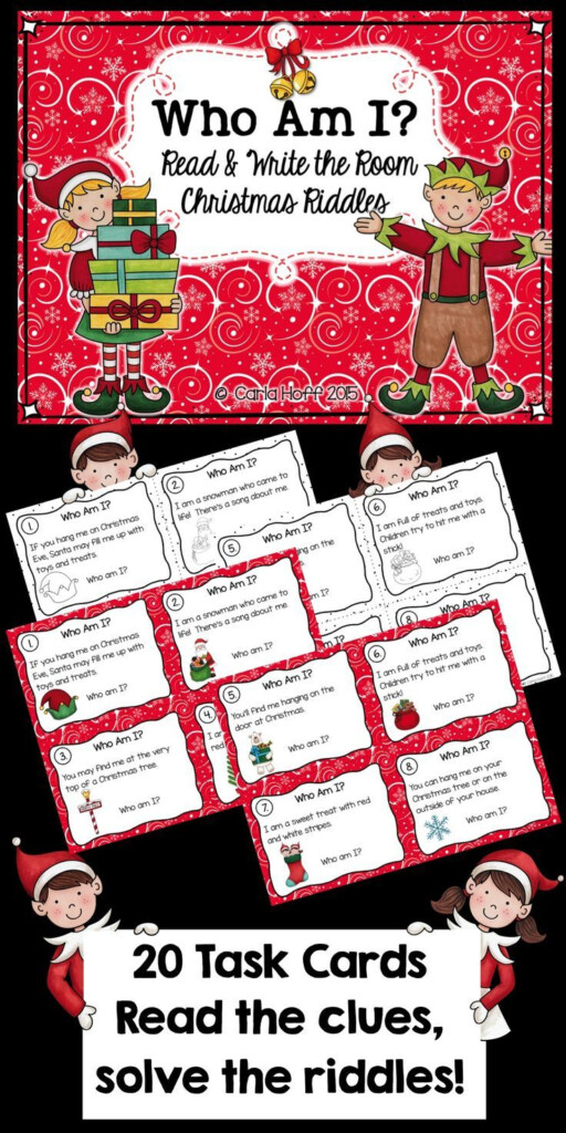 Here s A Set Of 20 Christmas themed Task Cards Each With A Christmas 