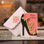 High Heel Greeting Card Free SVG Birthday Card Template Free