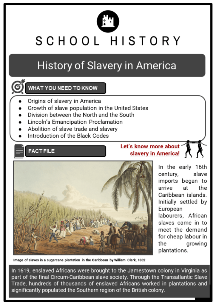 History Of Slavery In America Facts Timeline Worksheets Origins