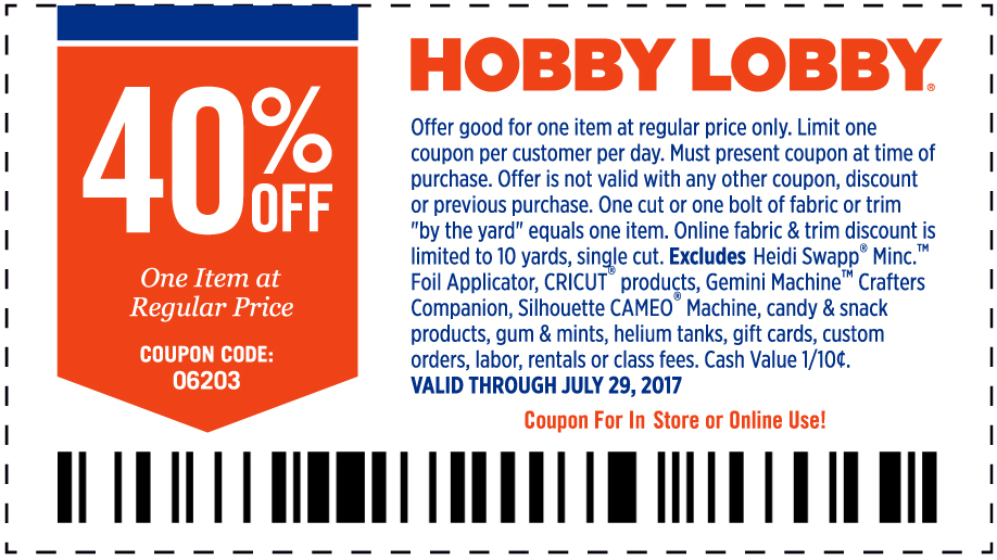 Hobby Lobby February 2021 Coupons And Promo Codes 