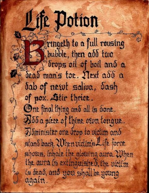 Hocus Pocus Winifred Sanderson Spell Book Incantation Life Potion