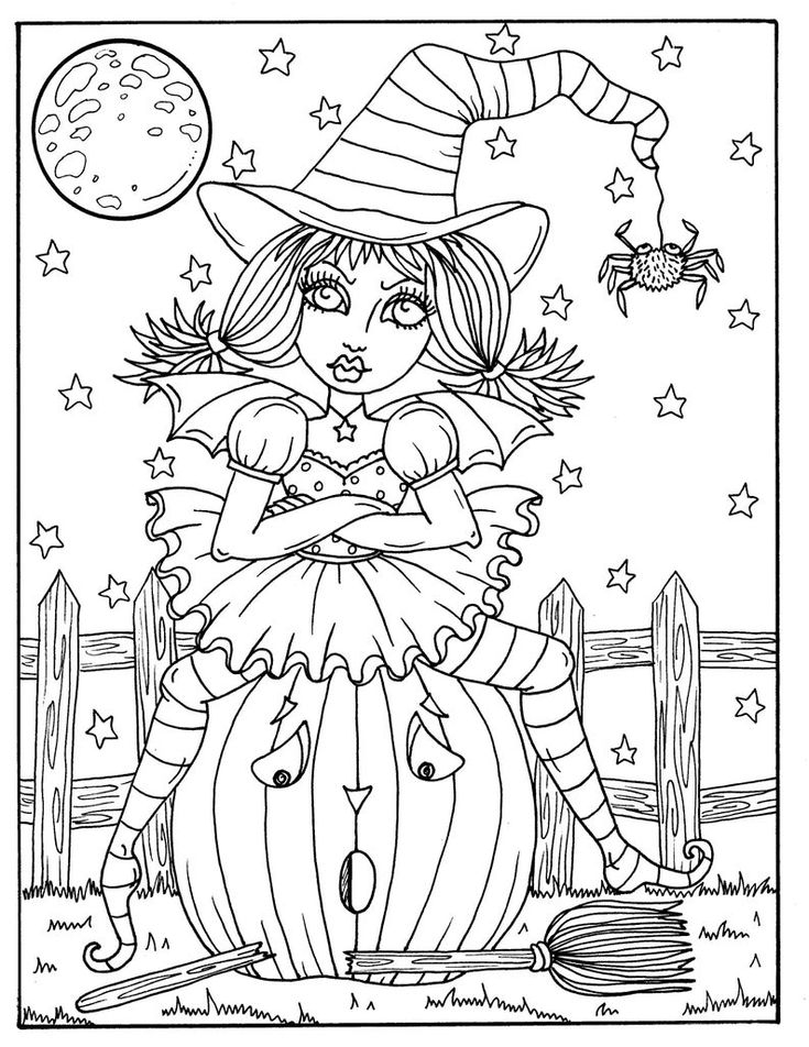 Hocus Pocus Witches Printable Coloring Pages For Adults Etsy Free 