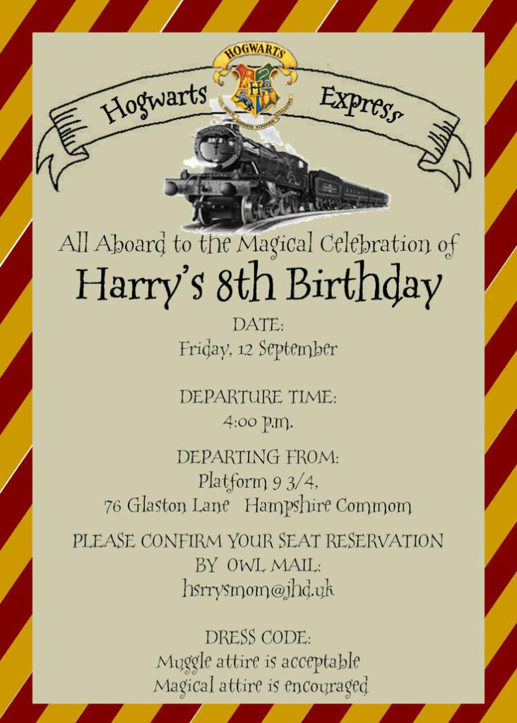 Hogwarts Express Invitation Custom Printable By PartyDesignsbyLisa 8 