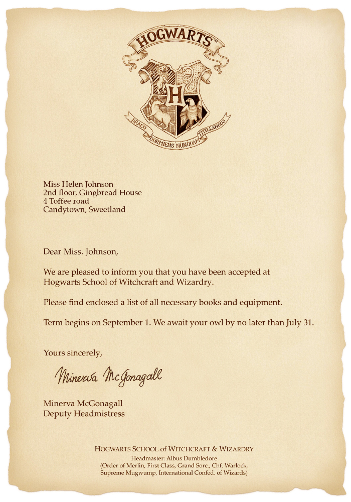 Hogwarts Letter PhotoFunia Kostenlose Fotoeffekte Und Online 