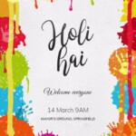 Holi Splash In The Party Invitation Invites