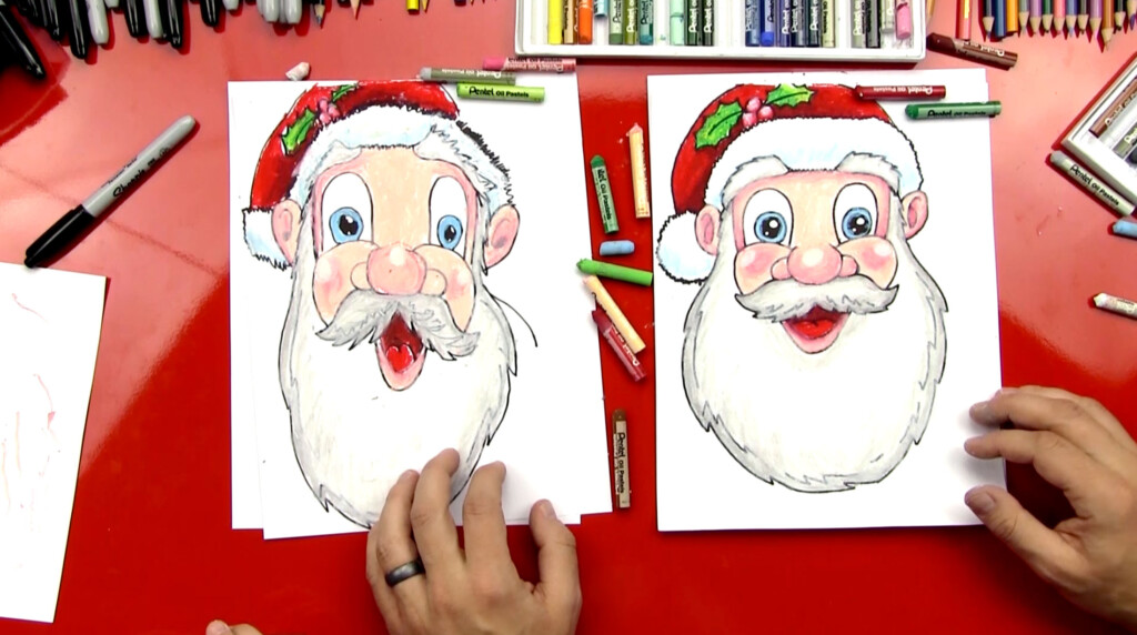 How To Draw Santa Claus s Face Art For Kids Hub