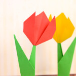 How To Make Origami Flowers Origami Tulip Tutorial With Diagram