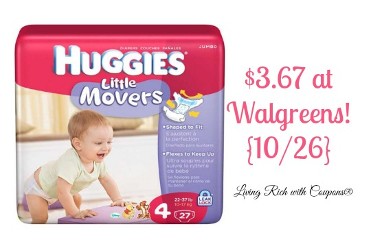 Huggies Diapers Just 3 67 At Walgreens 10 26 Living Rich With 