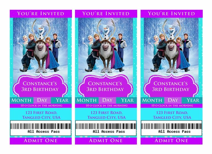 I Make I Share Disney Frozen Movie Ticket Invitation Movie Ticket 