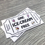 Ice Cream Tokens Personalised Wedding Tickets Qty 50 Brown Etsy Ice