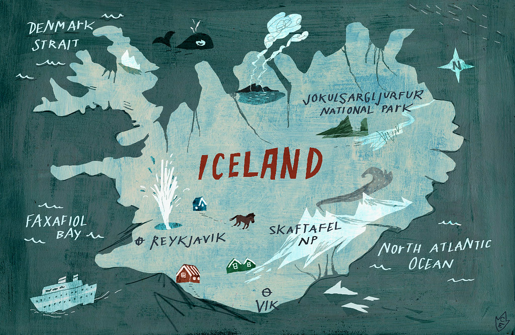 Iceland Map Children s Illustrator Christiane Engel Is Re Flickr