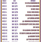 In Need Of A Printable LSU Football Schedule Tiger Rant