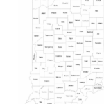 Indiana County Map With County Names Free Download