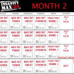 Insanity MAX 30 Schedule Month 2 Insanity Max Insanity Max 30