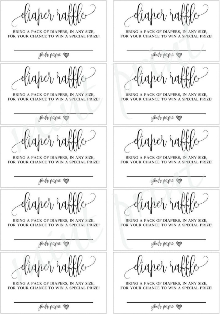 Instant Download Diaper Raffle Ticket Printable Diaper Raffle Etsy 