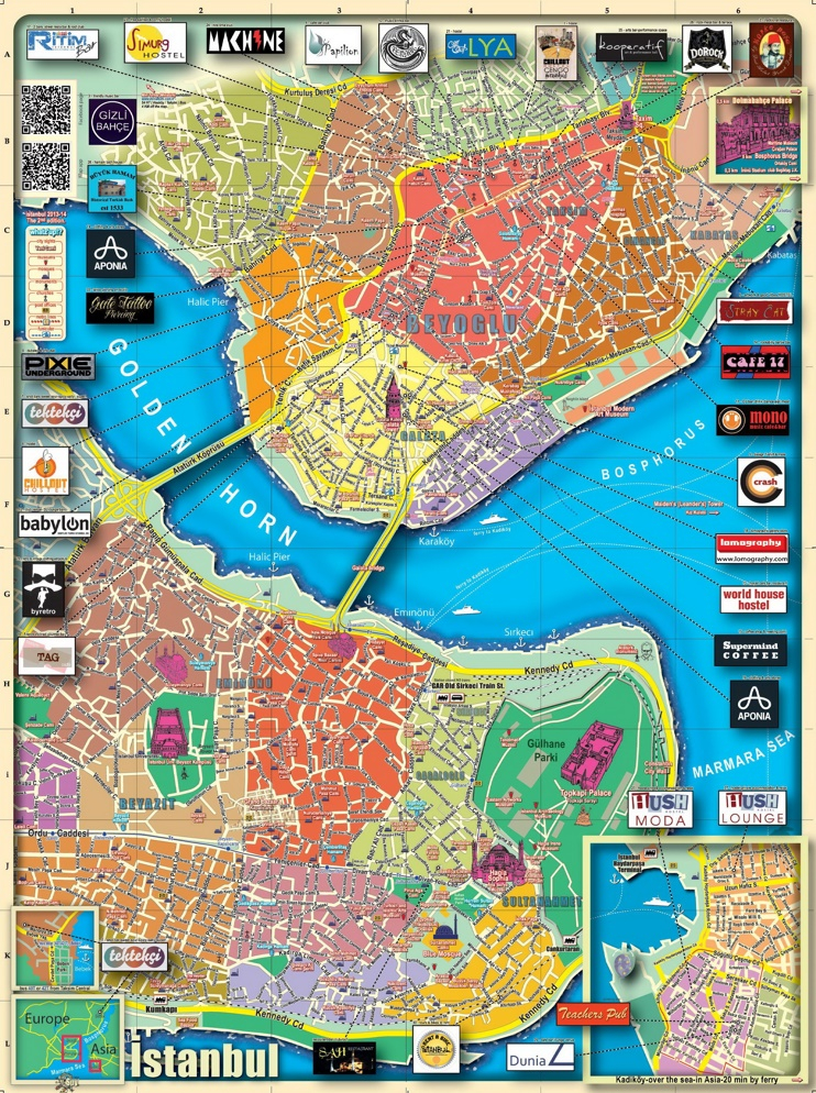 Istanbul Tourist Map