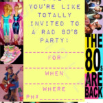 Items Similar To Blank 80 S Costume Party Invitations Instant Download