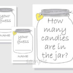 Items Similar To How Many Candies Are In The Jar Printable Game