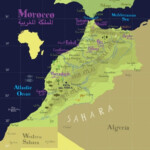 Items Similar To Illustrated Map Of Morocco A3 11 69 X 16 54 Fine Art