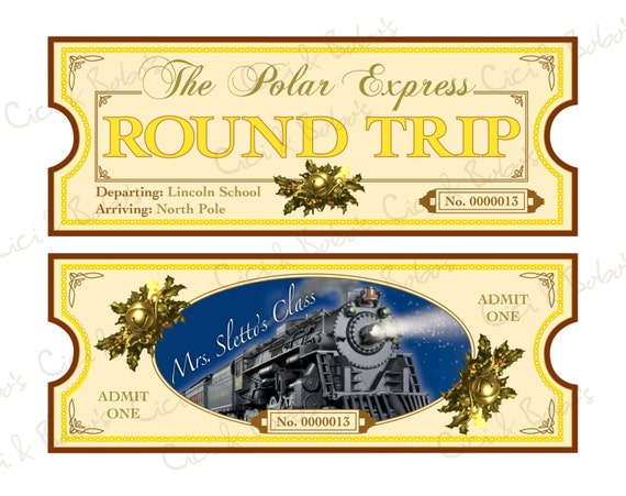 Items Similar To Polar Express Theme DIY Printable Ticket By Cici