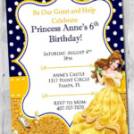 Items Similar To Princess Belle Birthday Invitation On Etsy Belle