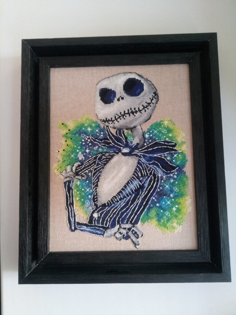 Jack Skellington Cross Stitch Pattern DMC Needlepoint Pattern Etsy