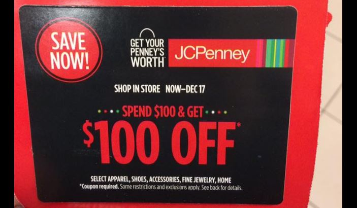 JCPenney Coupon Giveaway Get A 10 20 Or 100 Off Coupon 1 13 1 