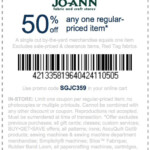 Joann 50 Off Item Printable Coupon Printable Coupons Joann Fabric