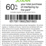 JOANN s Coupon EXP 3 22 60 Off Your Total Purchase Of By the yard