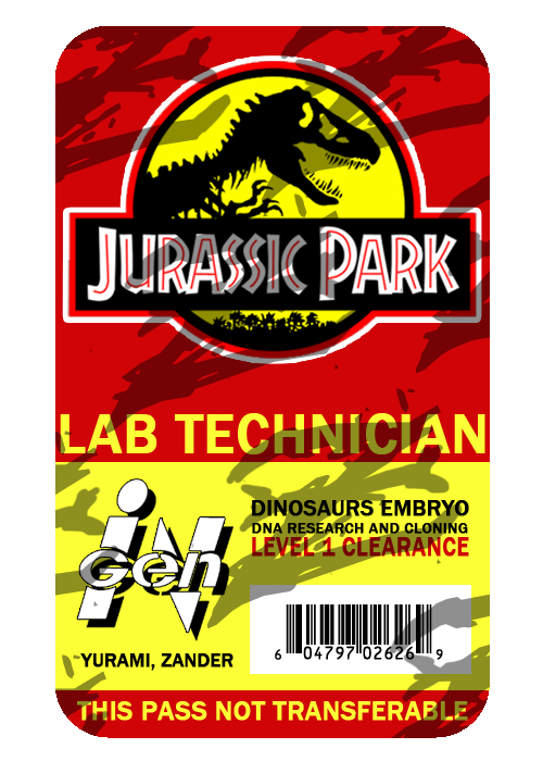 JP Lab Tech ID Template By ZanderYurami On DeviantART Jurassic Park 