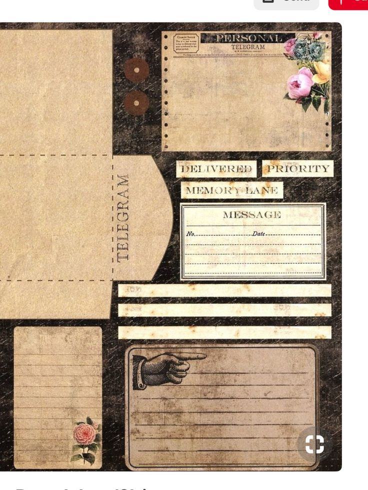 Junk Journal Envelopes And Notecards Scrap Paper Crafts Free 