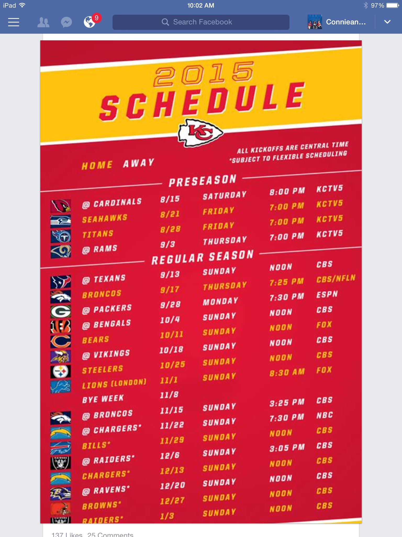 Kc Chiefs Schedule 2023 Printable FreePrintable.me