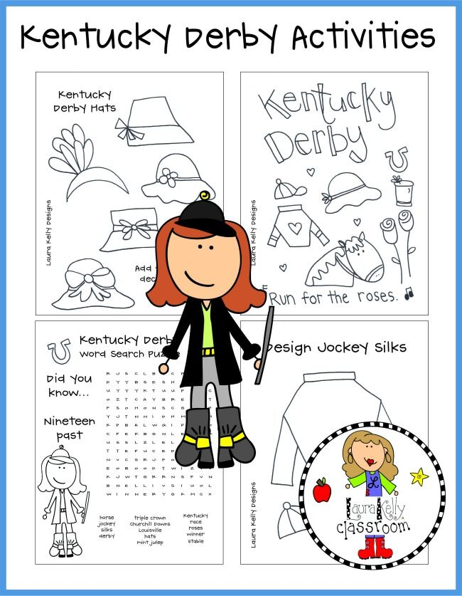 Kentucky Derby Activities For Kids Printables May First Saturday 