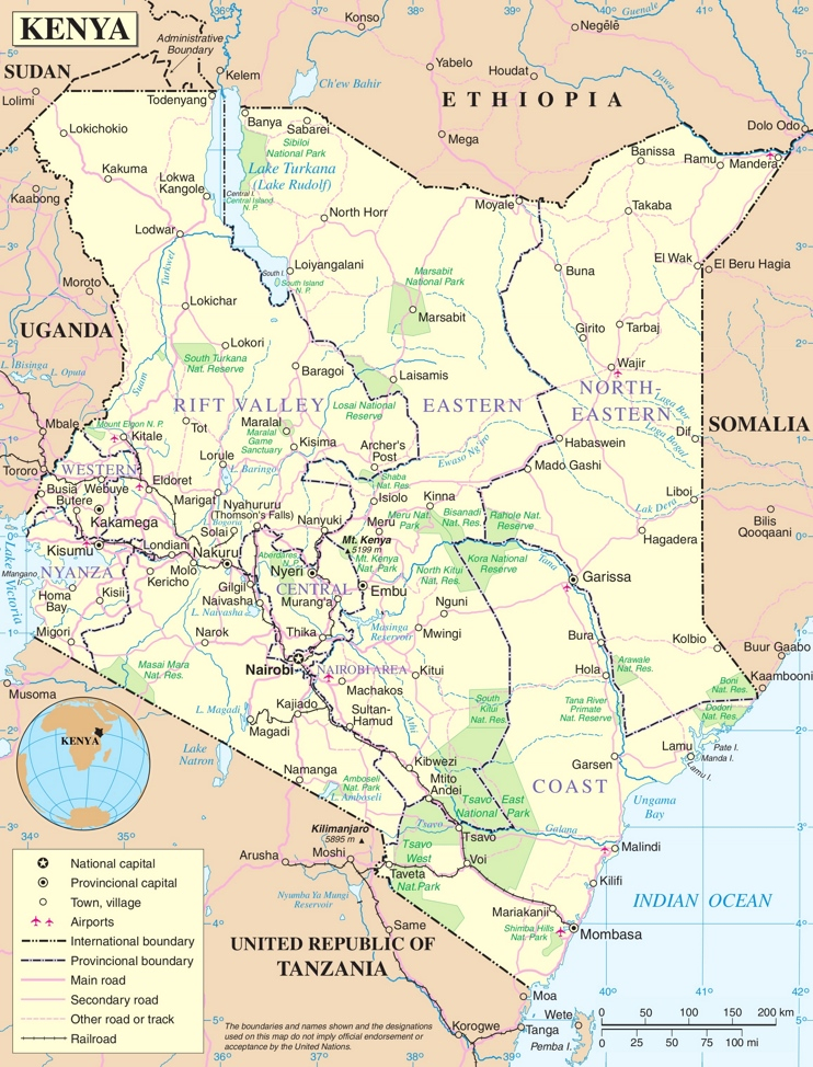 Kenya Political Map