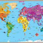 Kid s Illustrated Map Of The World RMc 10 Nebraska Maps More