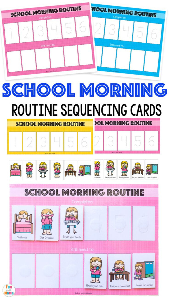Kids Schedule Morning Routine For School School Morning Routine Kids 